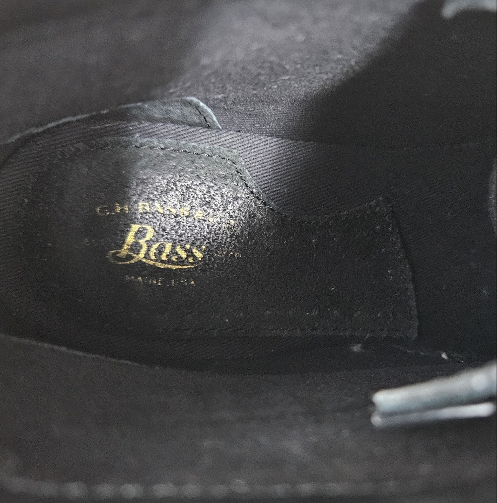 GH Bass and Co. Black Porter Suede Oxford Ankle Booties Size 7 - Picture 8 of 9